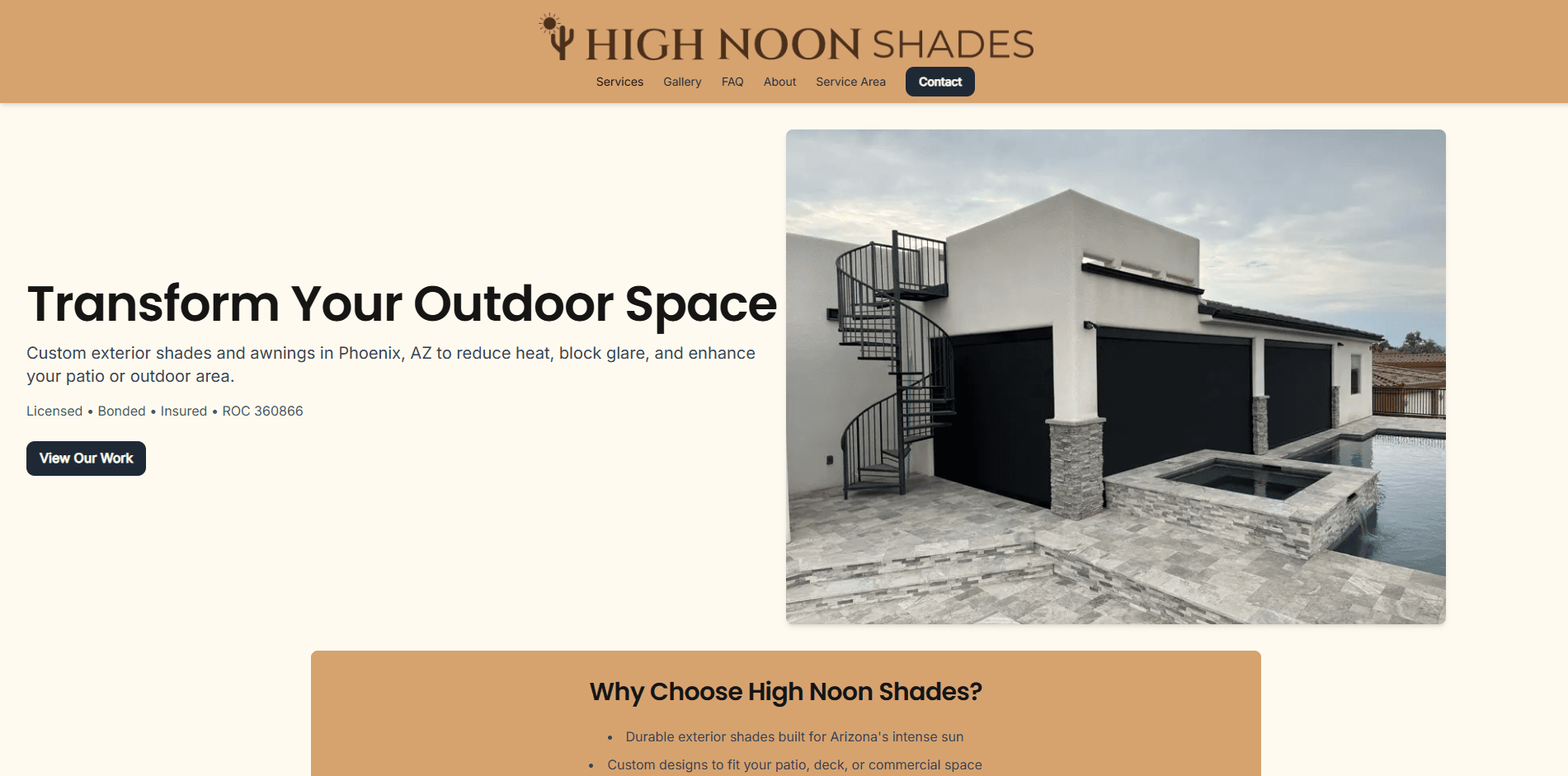 High Noon Shades new site